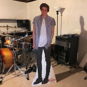 BRAD SIMPSON OF THE VAMPS - 5’5”  CARDBOARD POP UP